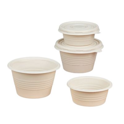Tasses jetables de partie de sauce à assaisonnement de vaisselle de la fécule de maïs 4OZ avec des couvercles