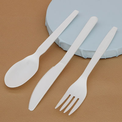 cuillères biodégradables de la vaisselle 150mm de fécule de maïs de 6In Eco et vaisselle plate de approvisionnement de couteau de fourchettes