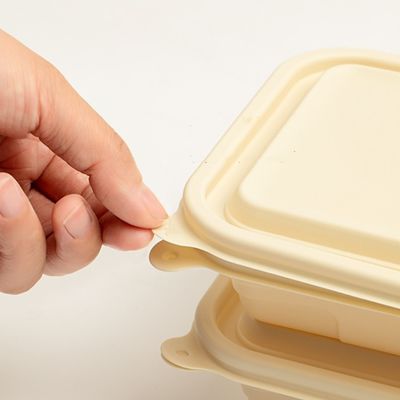 Boîte rapide d'emballage alimentaire de la fécule de maïs 500 600ML de gamelle compostable jetable de repas