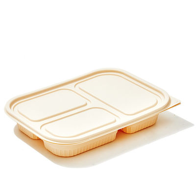 Vaisselle Bento Biodegradable Cornstarch Food Containers de fécule de maïs de 10 compartiments de pouce 3