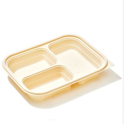 Vaisselle Bento Biodegradable Cornstarch Food Containers de fécule de maïs de 10 compartiments de pouce 3