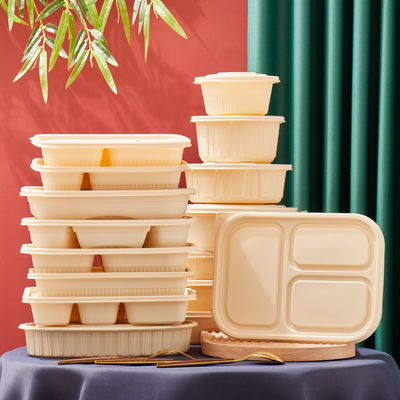 Vaisselle Bento Biodegradable Cornstarch Food Containers de fécule de maïs de 10 compartiments de pouce 3