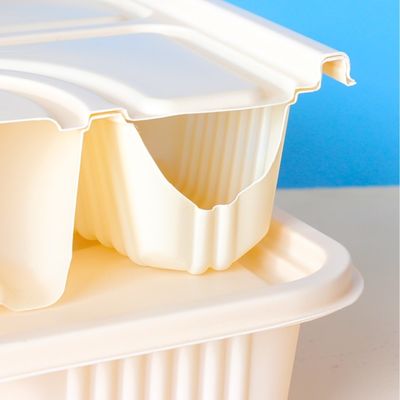 Vaisselle Bento Biodegradable Cornstarch Food Containers de fécule de maïs de 10 compartiments de pouce 3