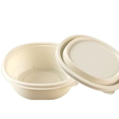 800ml 1050ml biodégradables sortent le bol de fruit de fécule de maïs de conteneurs avec le couvercle