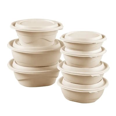 800ml 1050ml biodégradables sortent le bol de fruit de fécule de maïs de conteneurs avec le couvercle