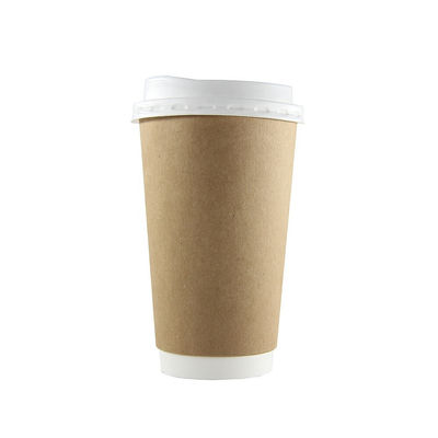 le PE de 10oz 12oz a enduit de doubles tasses de café jetables de tasse de papier peint des couvercles