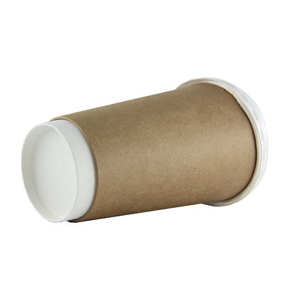 le PE de 10oz 12oz a enduit de doubles tasses de café jetables de tasse de papier peint des couvercles