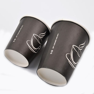 la coutume 2.5oz a imprimé les tasses à mur unique de café de café jetable noir des tasses 8oz