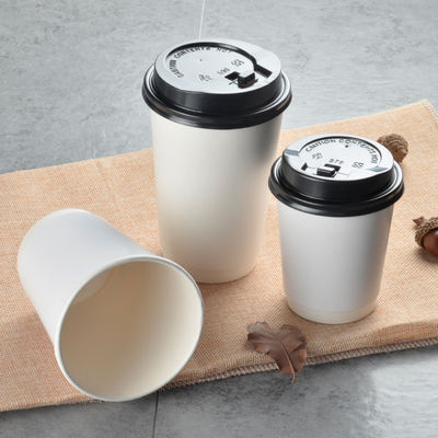 Tasses de café potables faites sur commande du thé 12oz 360ml de Logo Disposable Paper Cups Hot avec des couvercles