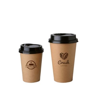 Les tasses de papier jetables biodégradables emballage de 8 onces papier les tasses de café à mur unique