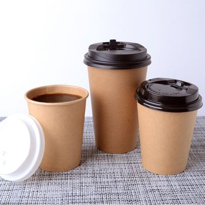 Les tasses de papier jetables biodégradables emballage de 8 onces papier les tasses de café à mur unique