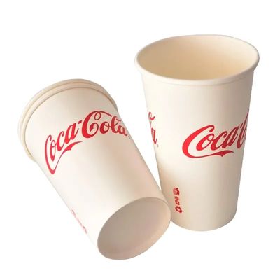 les tasses de papier jetables de kola de PLA de PE de 22oz 640ml empaquettent les tasses froides 300gsm de boissons