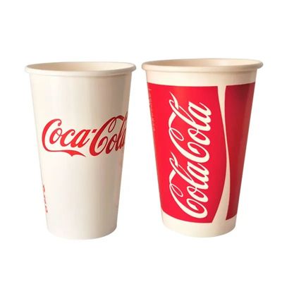 les tasses de papier jetables de kola de PLA de PE de 22oz 640ml empaquettent les tasses froides 300gsm de boissons