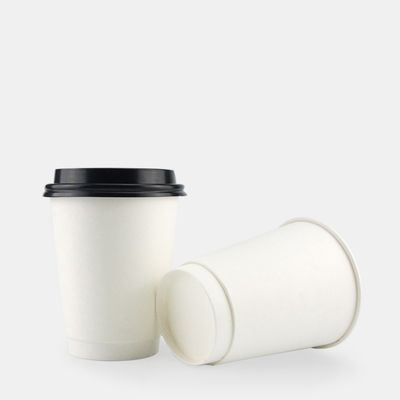 tasse de papier à usage unique jetable de double couche de tasse de café de livre blanc de 16oz 500cc